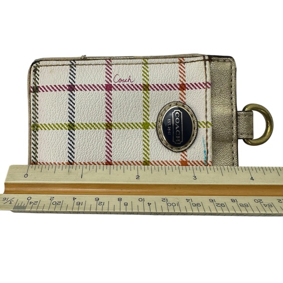 Coach Multicolor Plaid Women's ID and Badge Holder - Picture 4 of 6